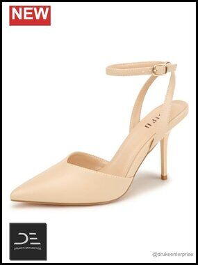 Women's Stiletto Pumps Pointed Toe Adjustable Ankle Strap Closed Toe Heels